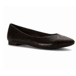 Vionic Cabell Black Point Toe Flats Womens 7
